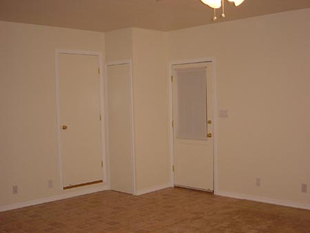 Dining room before fireplace removal